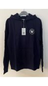 Two Double A By Wood Wood Ian Hoodie, Navy, Size M