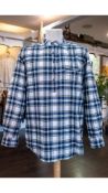 Two Lee Valley Grandfather Shirts, Blue Check, Size XL