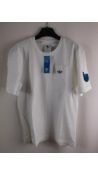 Two Adidas Originals Men's Artist T-Shirt, White Size XS