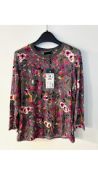 Thomas Rabe Women's Floral Round Neck Jumper, Size UK 10