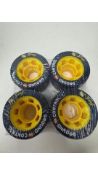 Chaya Roller Derby Wheels Ground Control Hard, 59mm/96A, 4 Pack, Black/Yellow