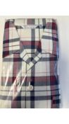 Savile Collection By Derek Rose Mens Pyjamas, Red/Beige Check, XXL