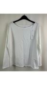 Juvia Loungewear Long Sleeved Top, White, Size S