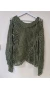 Nicholas Daley Men's Knitted Jumper, Green, Size 38