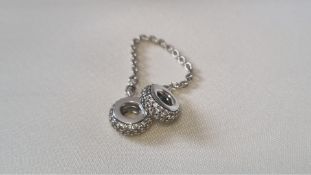 Pandora Sterling Silver Pave Safety Chain