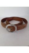 John Varvatos Men's Nova Suede Belt, Brown, Size 42