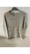 Oui Women's Knitted Jumper, Beige, Size 36
