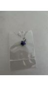 Two Bundles of 10 Unbranded Sterling Silver Flower Charms, Purple