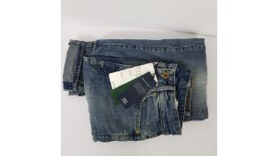 Janeh Women's Ultra High Mom Ankle Jeans, Blue, W24 L32