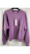 Two 7 Days Active Women's Monday Crewneck Sweatshirt, Purple, XS