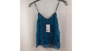 Dorothee Schumacher Women's Games of Transparencies Top, Blue, Size 5