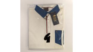 Two Gabicci Men's Polo Shirt White/Blue, Medium