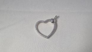 Pandora Moments Sterling Silver Heart O Pendant