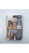 Two Packs of Sloggi Men's Basic Briefs, Grey, Size M