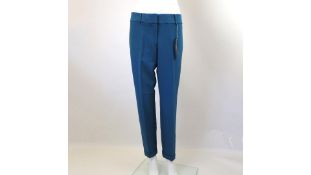 LOFT Women's Curvy Slim Trousers, Teal, Size UK 10