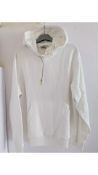 Acne Hooded Sweatshirt, Optic White, Size L