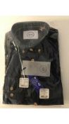 Five Kornstadt Men's Dean Diego Slim Fit Cotton Shirt, Navy, Size M