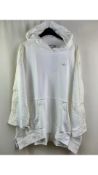 Two Adidas GN3099 Women's Oversized Hoodie, White, UK 8