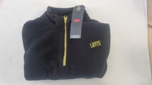 Levi's Trekker Quarter Zip, Black, Size S