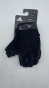 Four Pairs of Adidas Men's Vers Soccer Gloves, Black, Size M