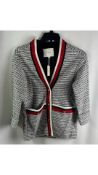 Maje Women's Jacket Blazer, Red, Black, Cream, Size 36