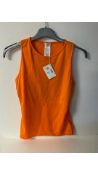 Wolford Women's The Workout Top, Sleeveless, Orange Sun, Medium