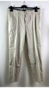 Two M.E.N.S Modern Collection Madison Trousers, Cream, Size 50