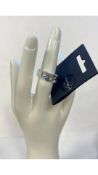 Three Pilgrim Bathilda Recycled Rustic Ring 612116004, Silver Plated