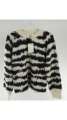 Two B.Young Women's Bynolle Jacquard Jumper Knitted Sweater, Ecru/Black, Size S