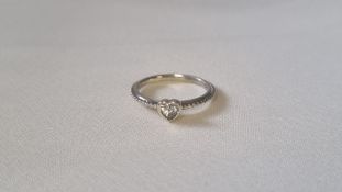 Pandora Sterling Silver One Love Heart Ring, Size 50