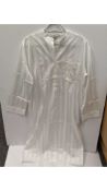 Bonsoir Ladies Long Night Shirt, White, Size S
