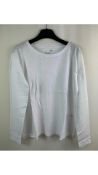 Juvia Loungewear Long Sleeved Top, White, Size S