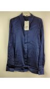 Dorothee Schumacher Women's Shimmering Mystery Blouse, Blue, Size 10