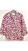 Two Fabienne Chapot Gina Cato Blouse, Cream/Cherry, Size L