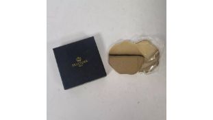 Two Sets of Skultuna Veer Makers Bluebell Coasters, Brass, 2 Per Set