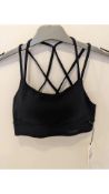 Stronger Strappy Sports Bra, Black, Size XS