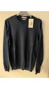 By Garment Makers Organic Cotton Men's Jumper, Navy, Large