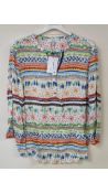 Two Tinta Women's 3/4 Sleeve Desy Blouse, Multicoloured, Size 12 UK