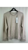 Juvia Loungewear Long Sleeved Lounge Top, Beige, Size S