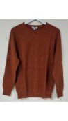 Peter Millar Men's Cotton Merino Wool Pullover Sweater, Brown, Size M