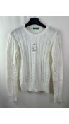 United Colors of Benetton Women's Jumper, White, Size XS