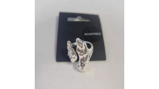 Four Pilgrim Adjustable Silver Plated Ring