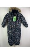 Wheat Kids Snowsuit Moe Tech, Blue Flowers, Age 4 Years