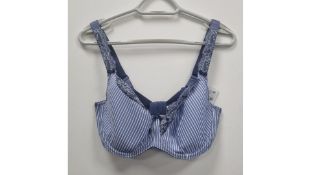 Prima Donna Nyssa Bra, Indigo Striped, Size EU 85E