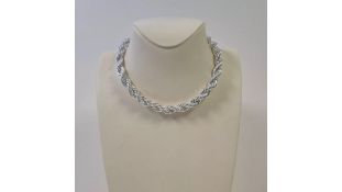 Three Pilgrim Silver Rope Chain Necklace, 16