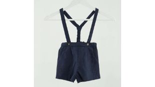 Bonnet A Pompon Baby Dungarees, Blue, 18M