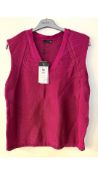 Thomas Rabe Knitted V Neck Jumper, Pink, Size UK 12