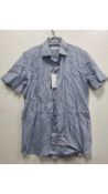 Eton Men's Short Sleeved Shirt, Contemporary Fit, Size 42/16.5
