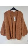 Maiami Cashmere Women's Cardigan, Fawn, Size S-M