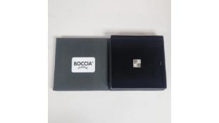 BOCCIA Titanium Diamond Pendant with 4 Squares, 13mm